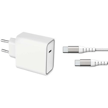 شارژر دیواری فورس مدل FPLICS65WGANCBLCCW توان 65 وات + کابل USB-C