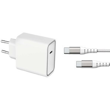 شارژر دیواری فورس مدل FPLICS65WGANCBLCCW توان 65 وات + کابل USB-C